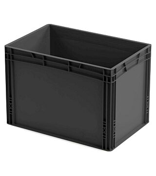 ESD Behälter, schwarz, 600x400x420 mm