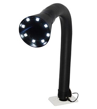ESD-Absaugarm mit LED-Trichter schwarz, D 50 mm, für WLA 250