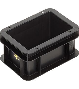 ESD Container BL, black, 200x150x100mm