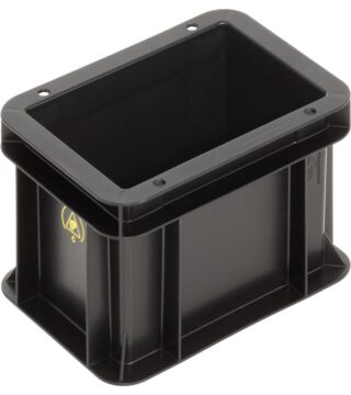 ESD container BL, black, 200x150x145mm