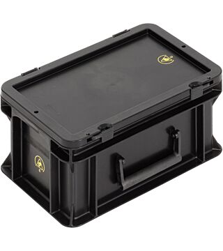 ESD Koffer BL, schwarz, 300x200x154mm