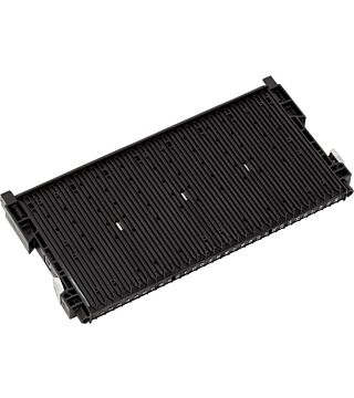 ESD slotted wall 400, 355x22/32x180mm, with floor stop type 032, reinforced, black
