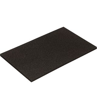 ESD foam BL, flat, 558x358x15mm, for cover 600x400mm, black