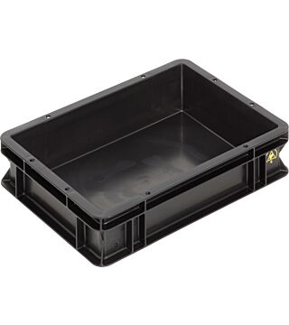 ESD container BL, black, 400x300x101mm