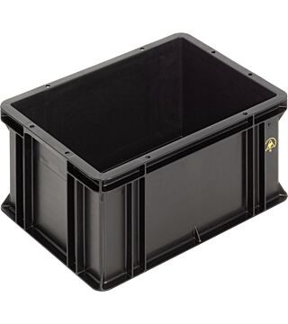 ESD container BL, black, 400x300x212mm