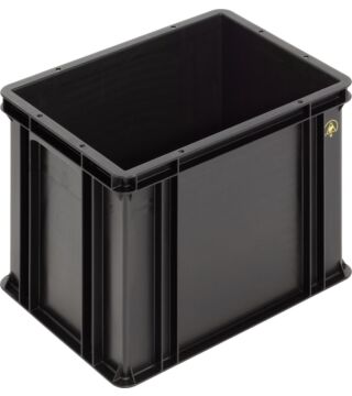 ESD Behälter BL, schwarz, 400x300x320mm