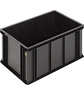 ESD container BL, black, 600x400x320mm