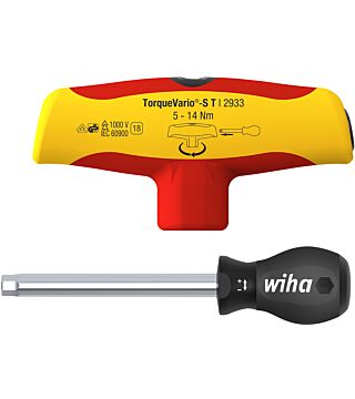 Torque screwdriver with cross-handle TorqueVario®-S T electric 5-14 Nm variably adjustable torque limit 5 - 14 (43177)