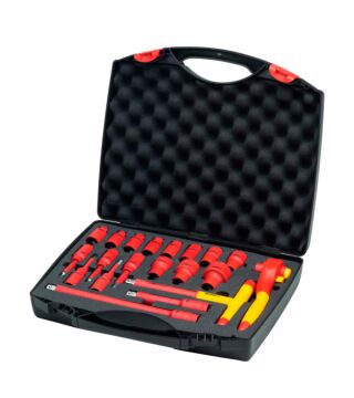 Ratchet wrench set insulated 1/2" 20 pcs. in case (43024)