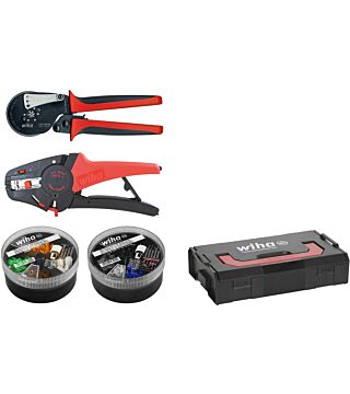 Stripping and crimping tool set 5 pcs. with wire end ferrules 500 pcs. color code 1 (FR) in L-Boxx Mini (43985)
