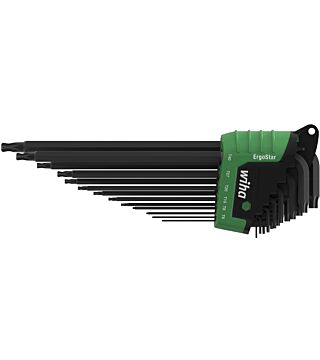 Stiftschlüssel Set im ErgoStar Halter TORX® Kugelkopf 14-tlg. schwarzoxidiert (36487)
