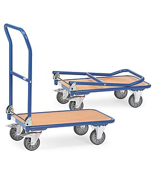 Folding trolley, max. load 250kg , folding push handle, 900x600mm