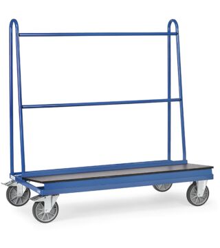 Panel trolley, max. load 1200 kg, one-sided system covered with profiled rubber, 1676x430mm