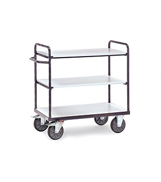 ESD shelf trolley, 3 shelves, 500 kg, 850 x 500 mm