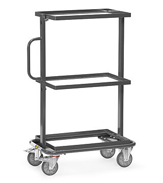 ESD side trolley, max. load 200kg, with open frame, 605x405mm