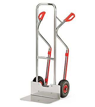 Aluminium trolley, max. load 200 kg, shovel 300 x 480 mm