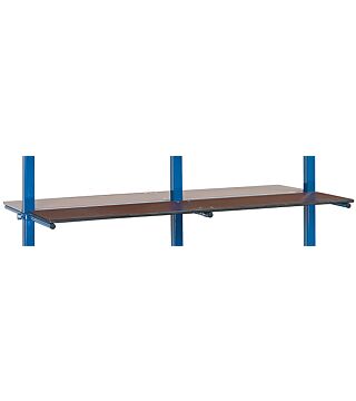 Shelf for support arm trolley with PVC hose, incl. fixing material, 1200x370mm