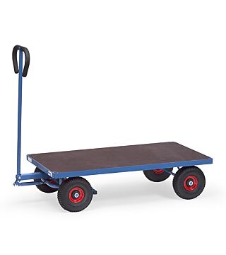 Hand cart - solid rubber wheels loading area 1260 x 700 mm 
