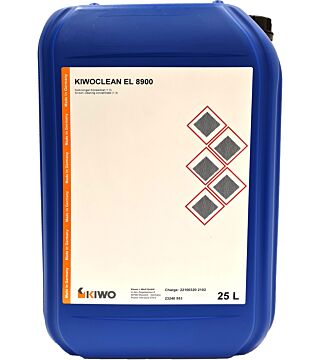 KIWOCLEAN EL 8900 2-fazowy środek czyszczący/koncentrat (3:1), szablony metalowe, błędy w druku 25 l