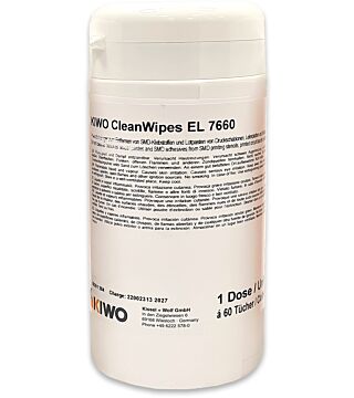 KIWO CleanWipes EL 7660 Getränkte Wischtücher, 60 Stück