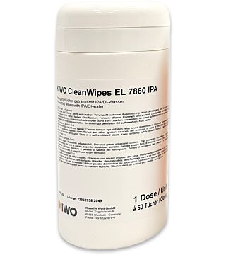 KIWO CleanWipes EL 7860 IPA, Getränkte Wischtücher, 60 Stück