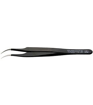 ESD tweezers type 7, fine, sickle-shaped tips, amagnetic steel