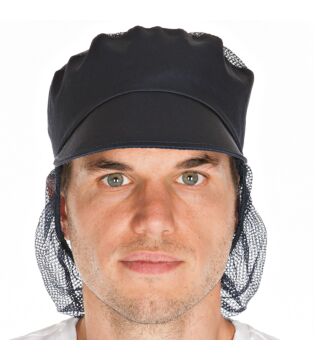 Hygostar Mütze mit Haarschutz blau mit Netzoberteil