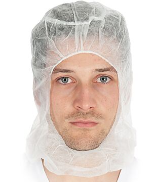 Astro hood industry Eco, PP, face cutout, latexfree elastic, white