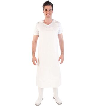 Hygostar vinyl apron, white, 130my