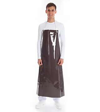 Hygostar PU-apron, brown, 120x90cm without fabric inlay