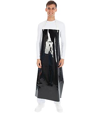 Hygostar PU-apron, black, 130x90cm without fabric inlay
