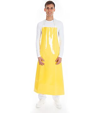 Hygostar PU apron, yellow, 130x90cm, without fabric insert
