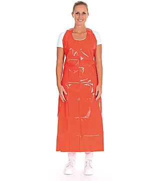 TPU apron, 115x90cm, approx. 150my, food safe, washable up to 90°C, one-piece, red