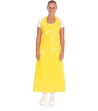 TPU apron, 115x90cm, approx. 150my, food safe, washable up to 90°C, one-piece, yellow