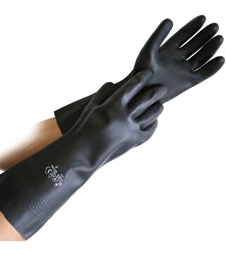 Hygostar Handschuh CHEMO, schwarz, extra stark, Latex