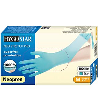 Hygostar neoprene glove "Neo Stretch Pro", turquoise, powderfree