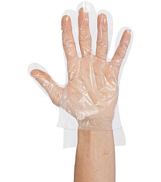 Hygonorm HDPE glove, L transparent, hammered, blocked, with offset