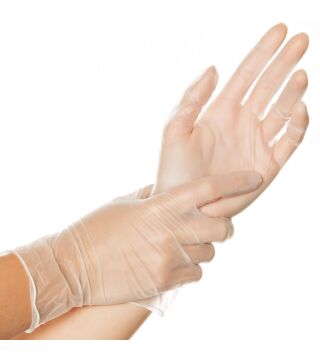 Hygonorm VINYL gloves CLASSIC LIGHT, powdered, light quality, white