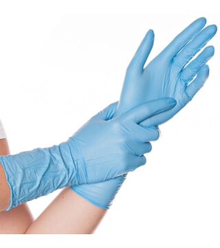 Hygostar nitrile glove SAFE LONG, blue, 30cm, powder free