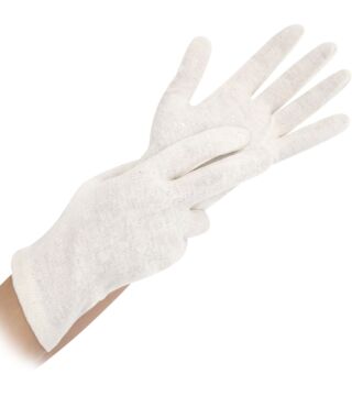 Hygostar cotton gloves EXTRA STARK, natural, strong quality