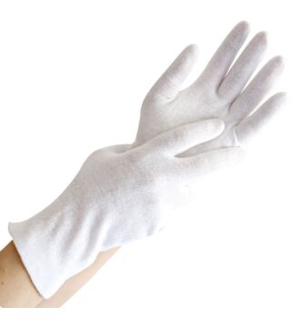 Hygonorm Baumwoll-Handschuh BLANC LIGHT, weiß, ohne Schichtel