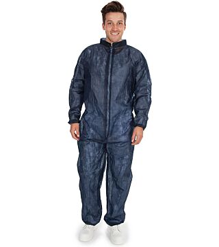 Hygobase overall "Eco", PP, dark blue waist + arm rubber, without hood