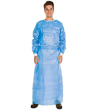 Hygostar surgical gown, PE partially laminated, blue 115x140 cm