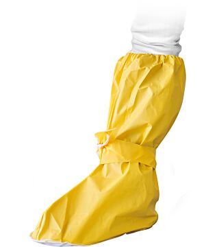 Hygostar overboots SMS/PE, yellow 34x50cm, w. straps, vinyl sole