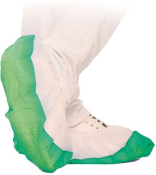Hygostar overshoe PP/CPE, white/green 16,5x41cm