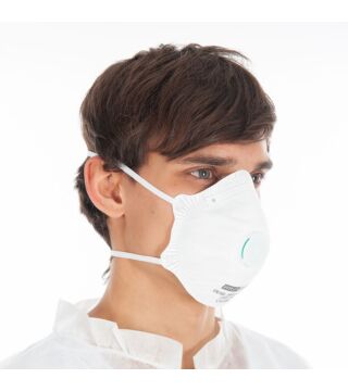 Hygostar Dolomit FFP2 D Schutzmaske, mit Ventil, weiß, VPE: 20 Stück