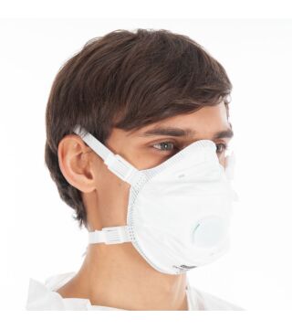 Hygostar Dolomit FFP3 D Schutzmaske, mit Ventil, weiß, VPE: 10 Stück
