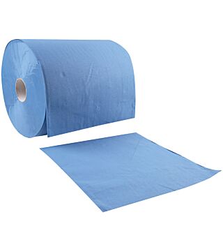 Rotolo di carta per pulizia HygoClean, blu, 3 veli, 1.000 fogli 22*35 cm, 350 metri lineari