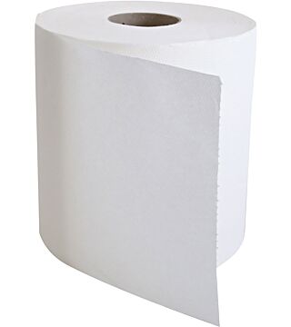 HygoClean towel roll, bright white, 2-ply, Ø19cm, width: 20cm, 6 rolls per pack, outside unwinding