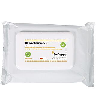 Hand disinfection wipe OpSept Basic, cellulose, alcoholic, 15x20cm, content: 48 wipes